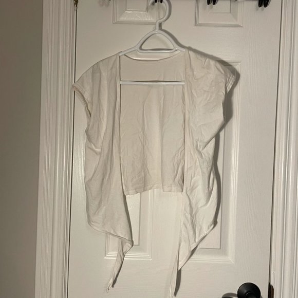 Aritzia Tie Back (or front) White Wilfred Tshirt White Small - Picture 3 of 6